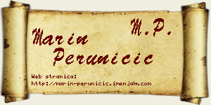 Marin Peruničić vizit kartica